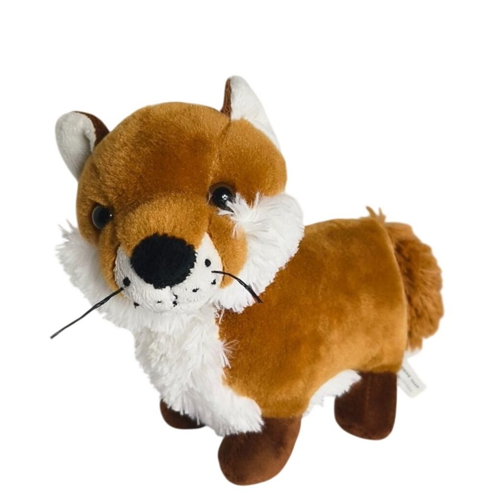 Euro Souvenirs Red Fox Plush 10" Brown White Stuffed Animal Cuddle Realistic